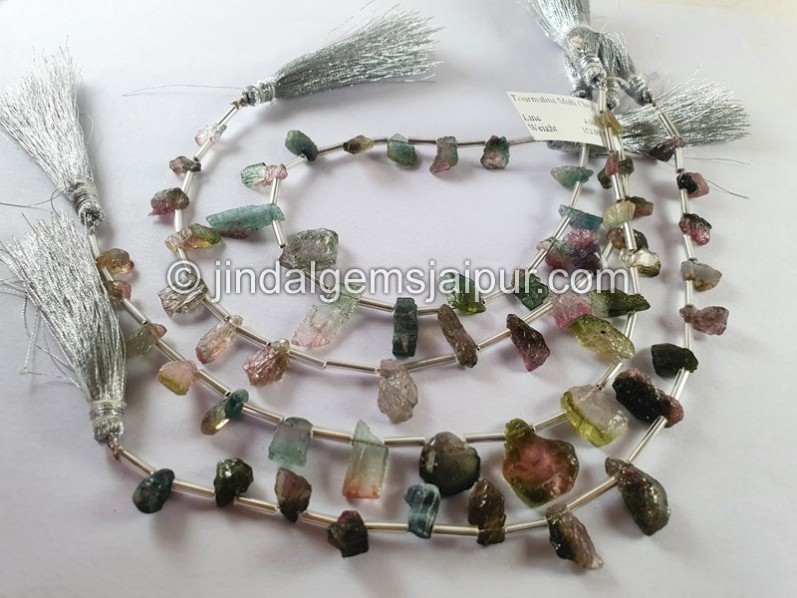 Tourmaline Pipe Rough Chips Beads