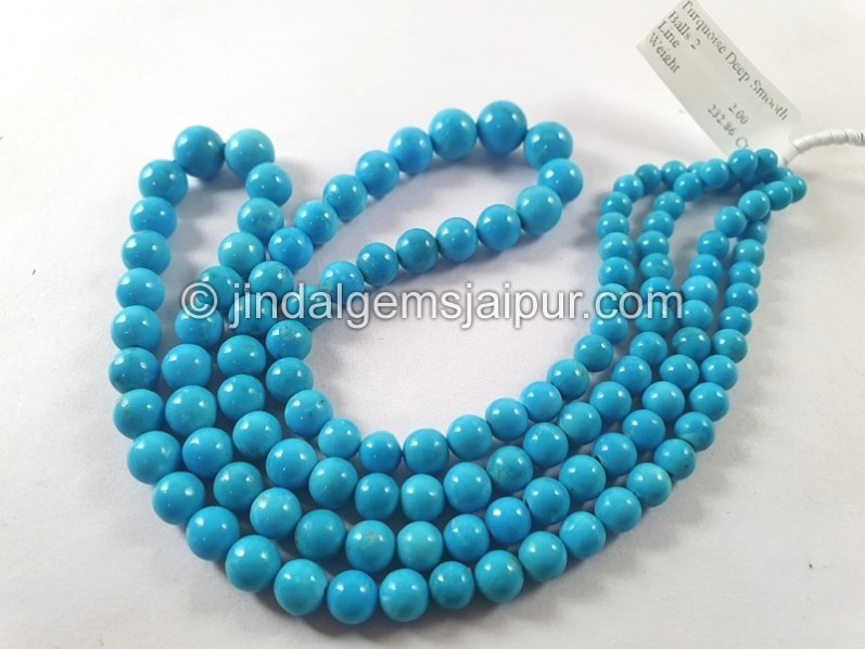 Turquoise Arizona Smooth Balls Beads