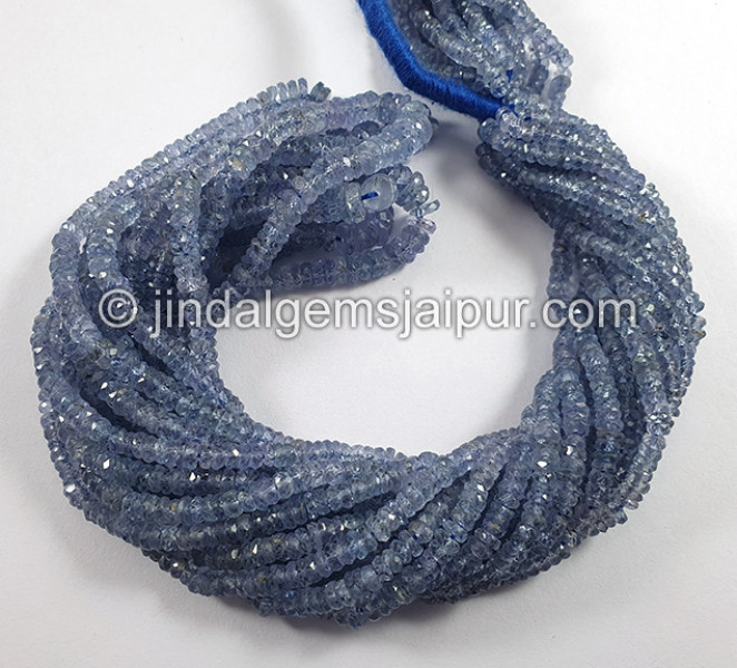 Blue Sapphire Faceted Tyre Shape Beads