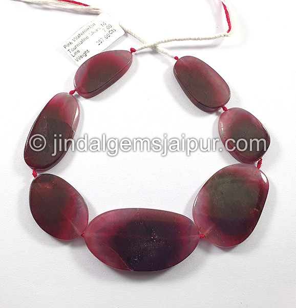 Pink Watermelon Tourmaline Smooth Slices