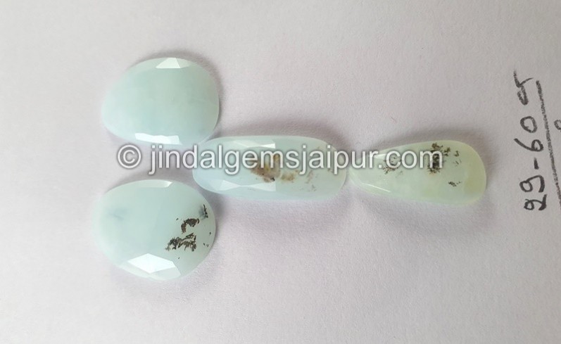 Blue Opal Peru Rose Cut Slices