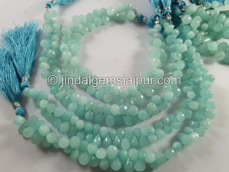 Amazonite Faceted Drops Beads
