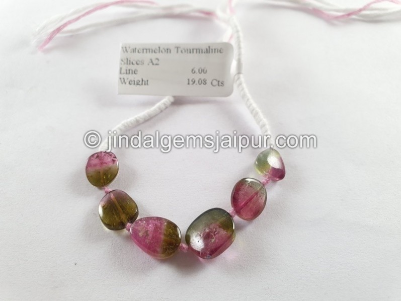 Watermelon Tourmaline Smooth Slices