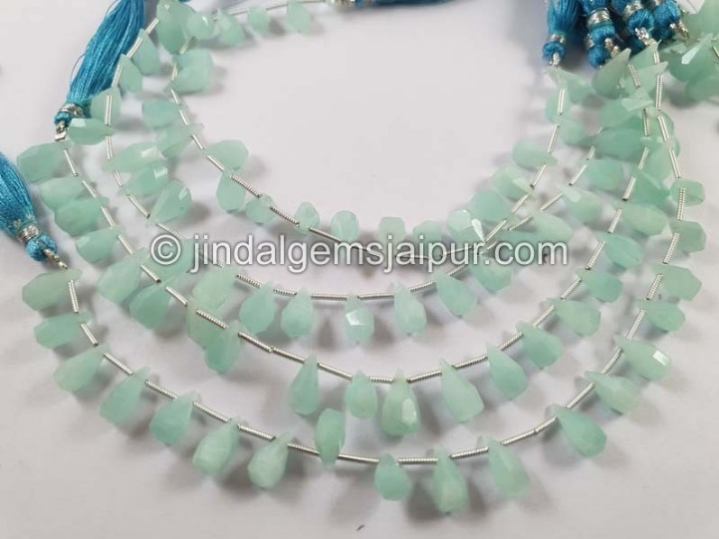 Amazonite Fancy Cut Drops Beads