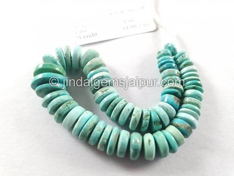 Turquoise Natural Smooth Tyre Shape Beads