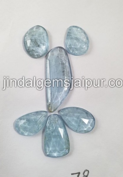 Aquamarine Rose Cut Slices