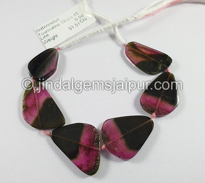 Watermelon Tourmaline Smooth Slices