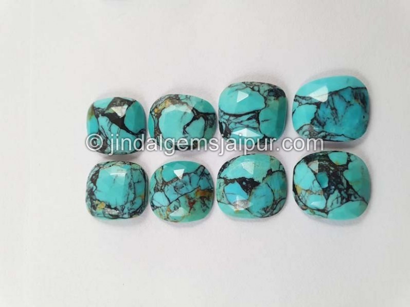 Black Spiderweb Turquoise Rose Cut Slices