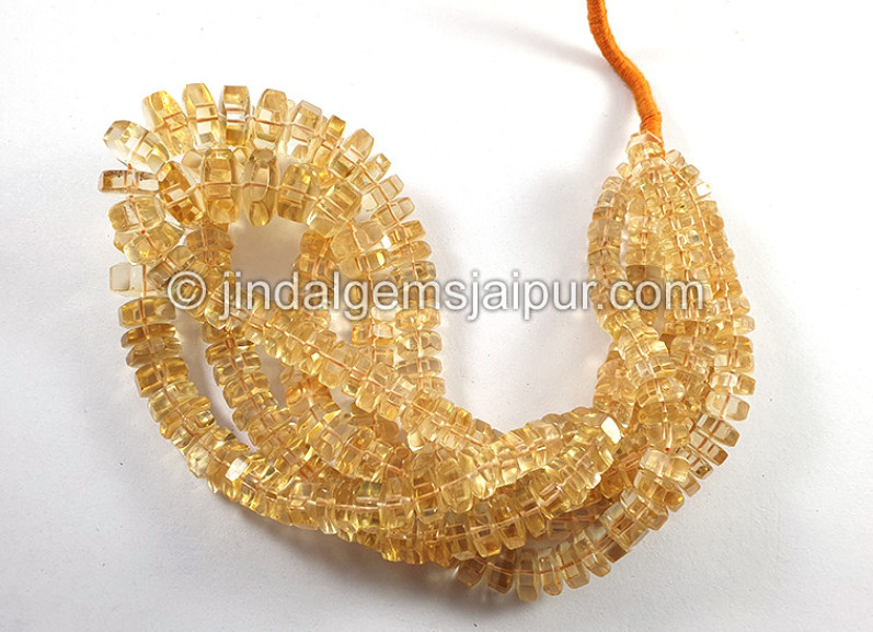 Citrine Step Cut Bolt Shape Beads