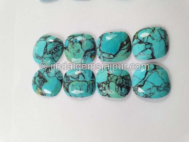 Black Spiderweb Turquoise Rose Cut Slices