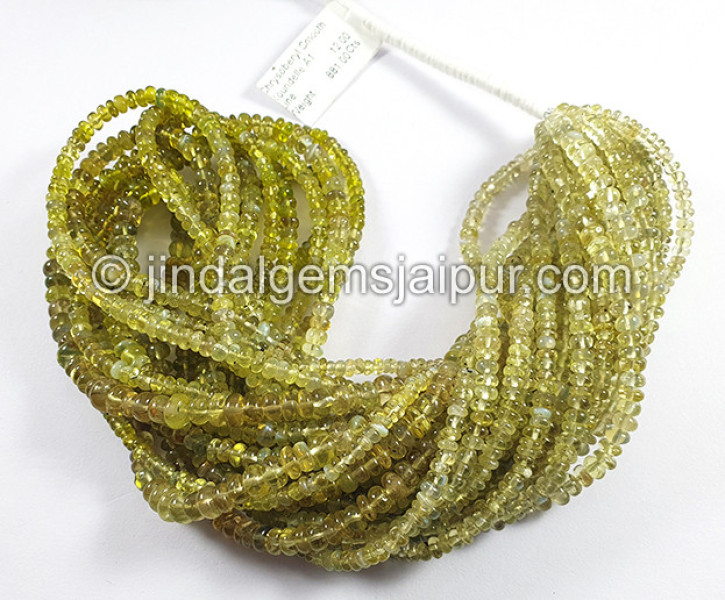 Chrysoberyl Smooth Roundelle Shape Beads