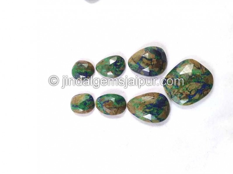Azurite Malachite Rose Cut Slices -- DEAZMT58