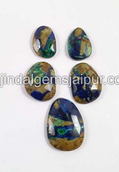 Azurite Malachite Rose Cut  -- DEAZMT32