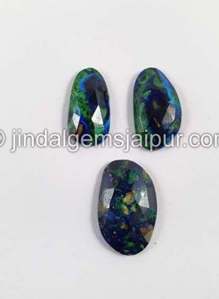 Azurite Malachite Rose Cut  Slices
