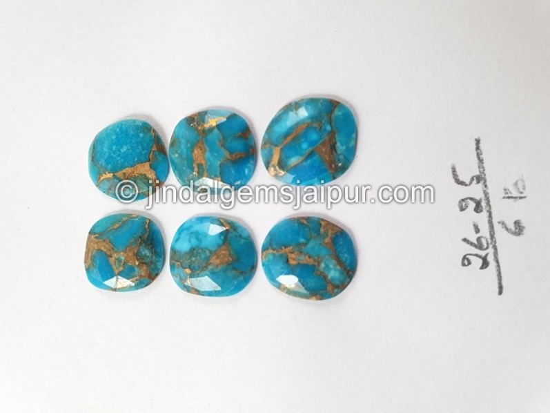 Copper Mohave Turquoise Rose Cut Slices