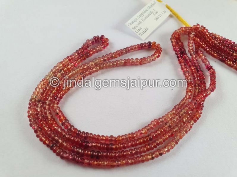 Red Sapphire Smooth Roundelle Beads