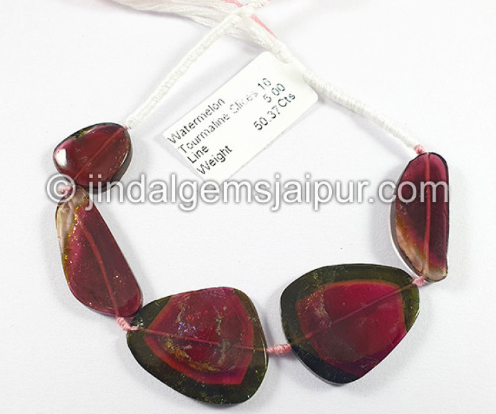Watermelon Tourmaline Smooth Slices