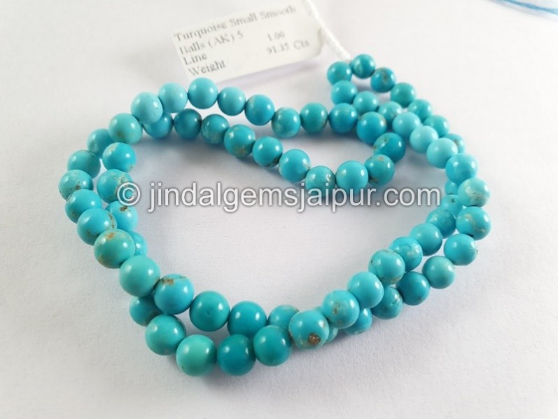 Turquoise Smooth Round Ball Shape Beads