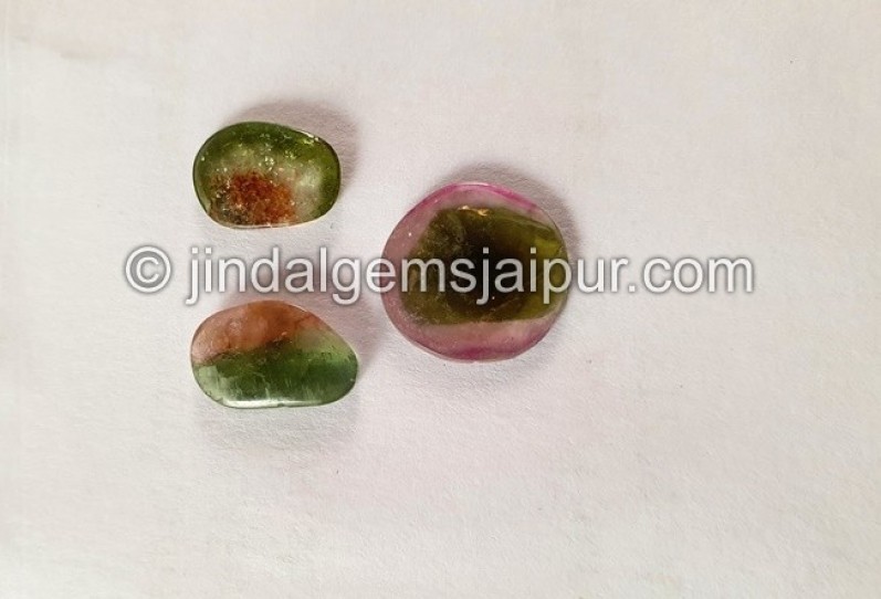 Watermelon Tourmaline Smooth Slices -- DETUR88