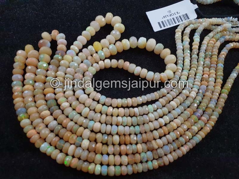 Orange Ethiopian Faceted Roundelle Beads