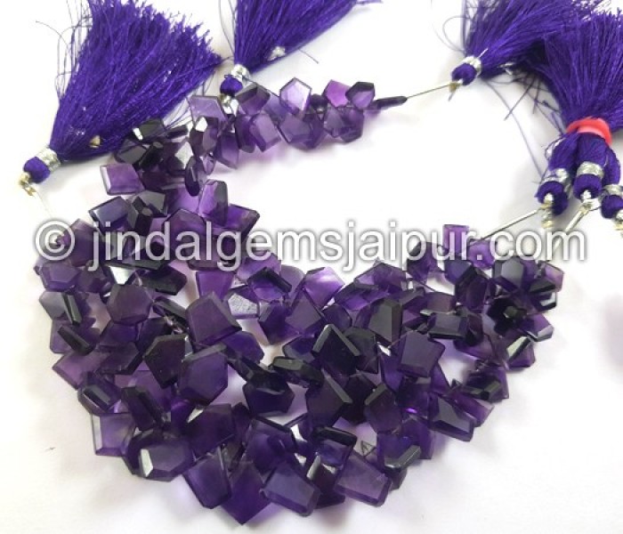 Amethyst Flat Slice Cut Beads