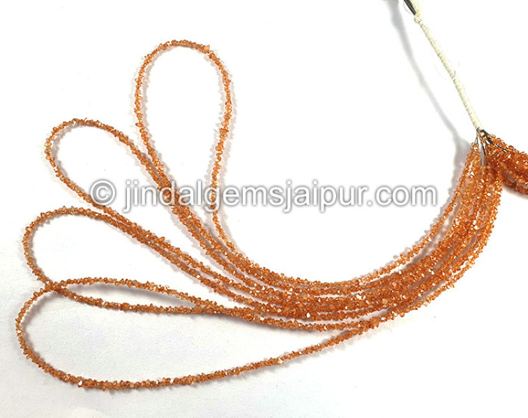 Orange Double Terminated Diamond Quartz Beads