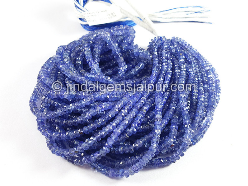 Tanzanite Faceted Roundelle Shape Beads