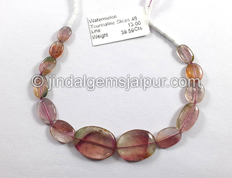 Watermelon Tourmaline Smooth Slices