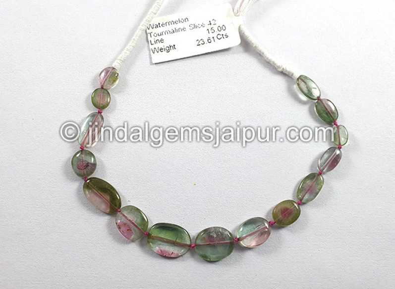 Watermelon Tourmaline Smooth Slices