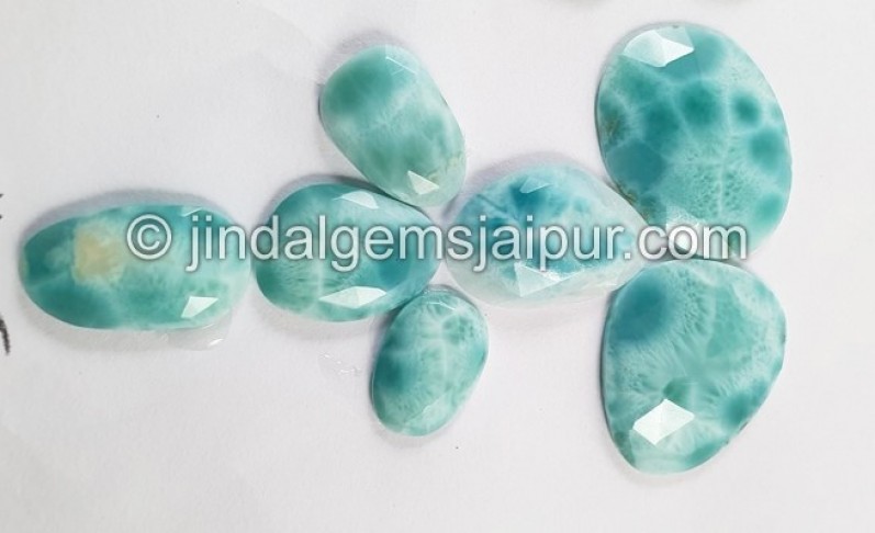 Larimar Rose Cut Slices