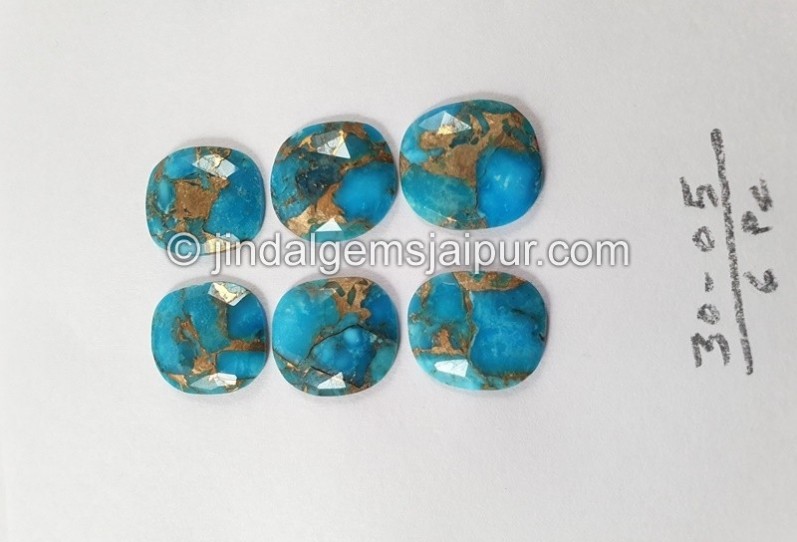 Copper Mohave Turquoise Rose Cut Slices