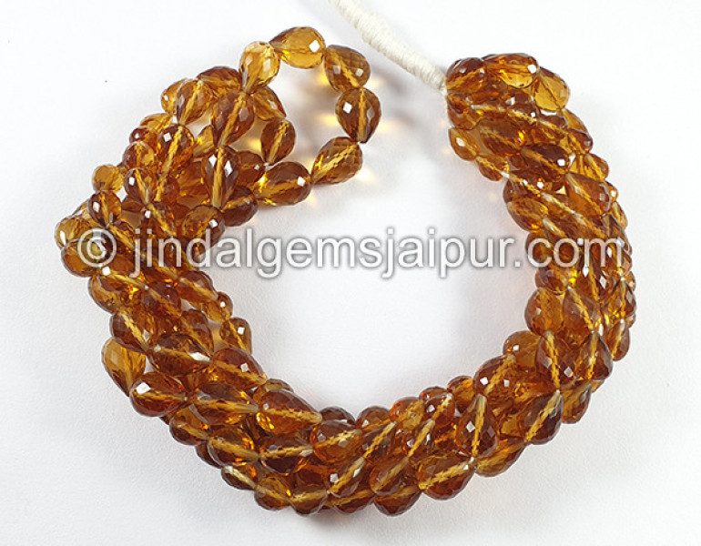 Madeira Citrine Faceted Drops