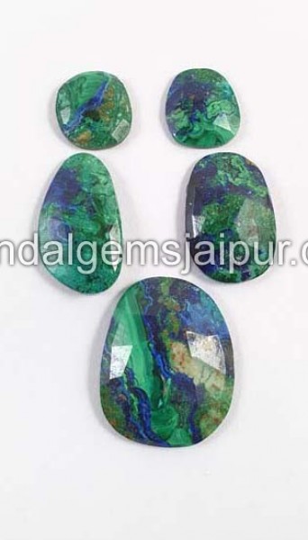 Azurite Malachite Rose Cut  -- DEAZMT14