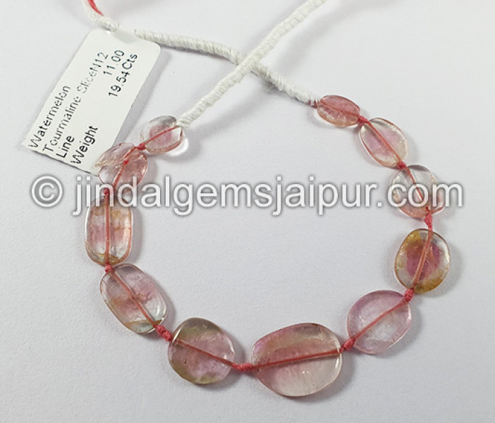 Watermelon Tourmaline Slices Shape Beads