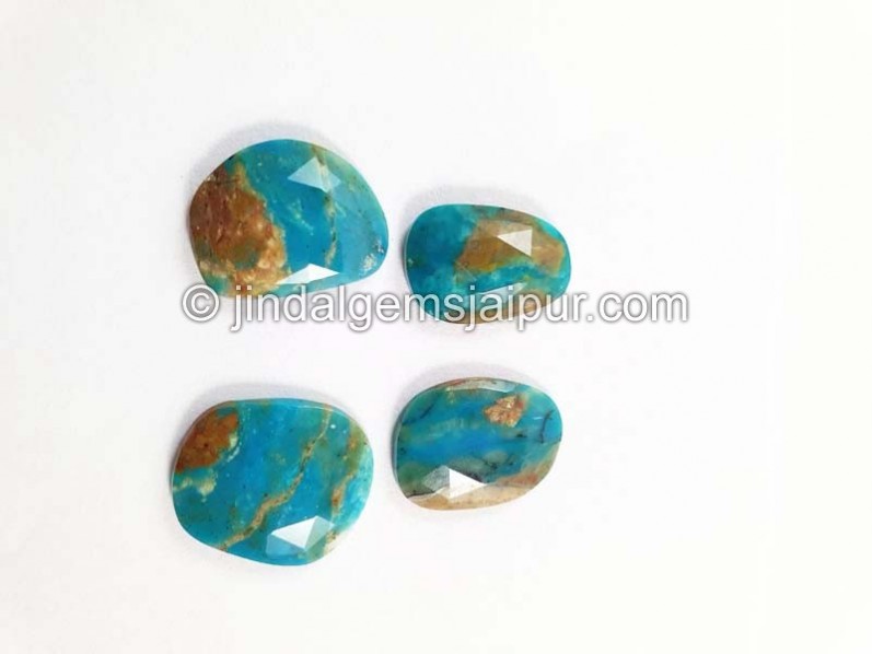 Blue Opalina Rose Cut Slices