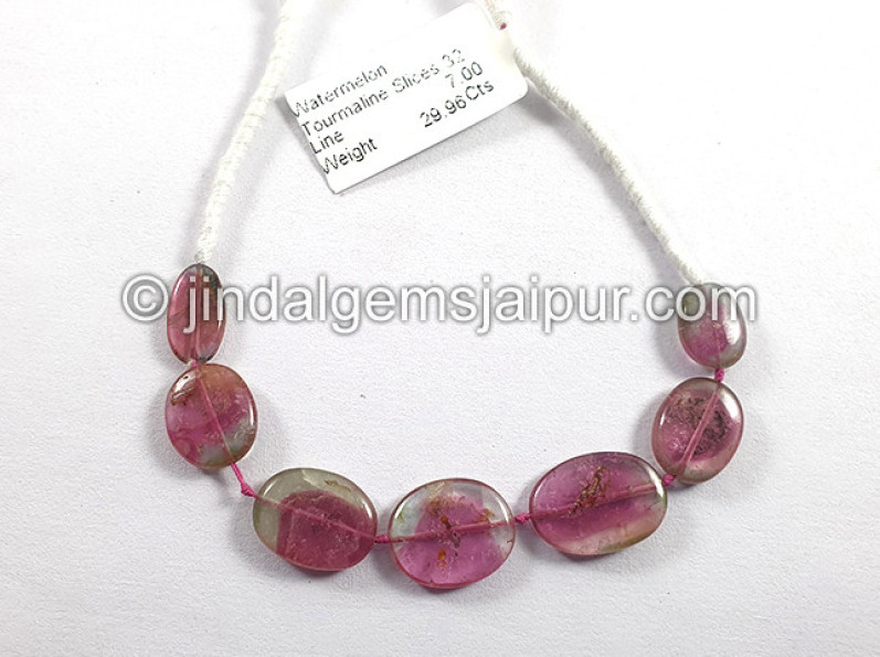 Watermelon Tourmaline Smooth Slices