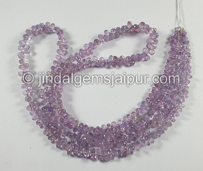 Purple Sapphire Faceted Drops Shape  Beads