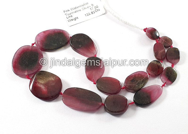 Pink Watermelon Tourmaline Smooth Slices