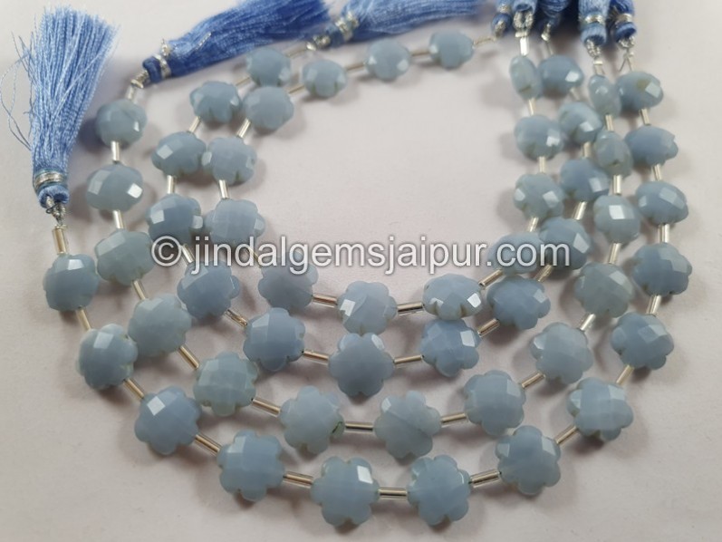 Blue opal Faceted Flower Beads -- BLOP9