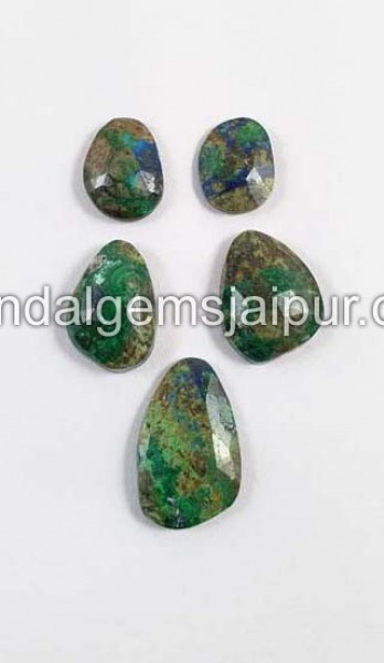 Azurite Malachite Rose Cut Slices
