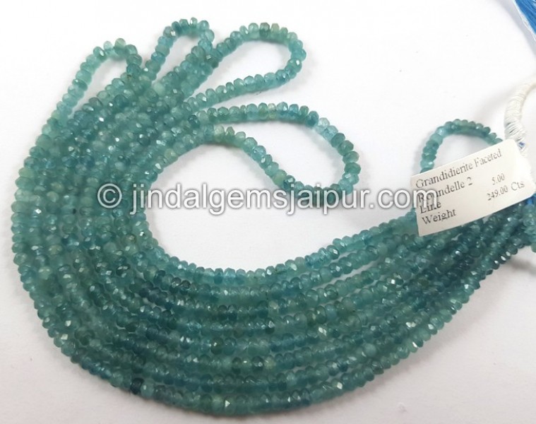 Paraiba Grandidierite Facated Roundelle Beads -- GRDRT85