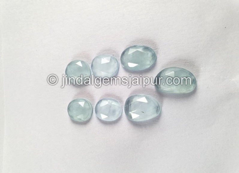 Milky Aquamarine Rose Cut Slices -- DEAQMA136