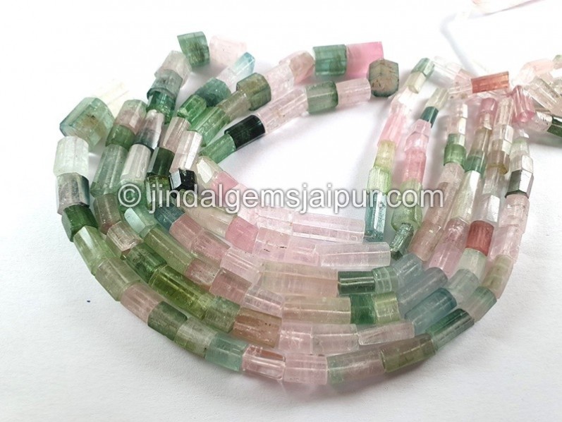 Afghan Tourmaline Step Cut Pipe Beads