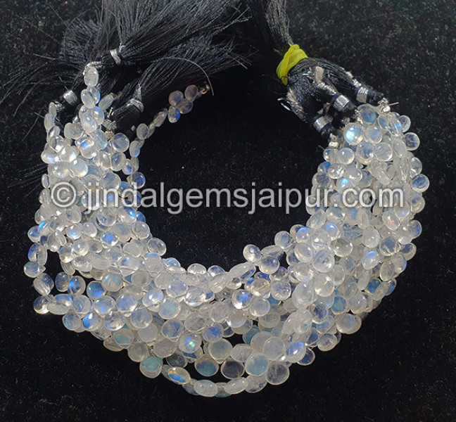 White Rainbow Smooth Heart Shape Beads