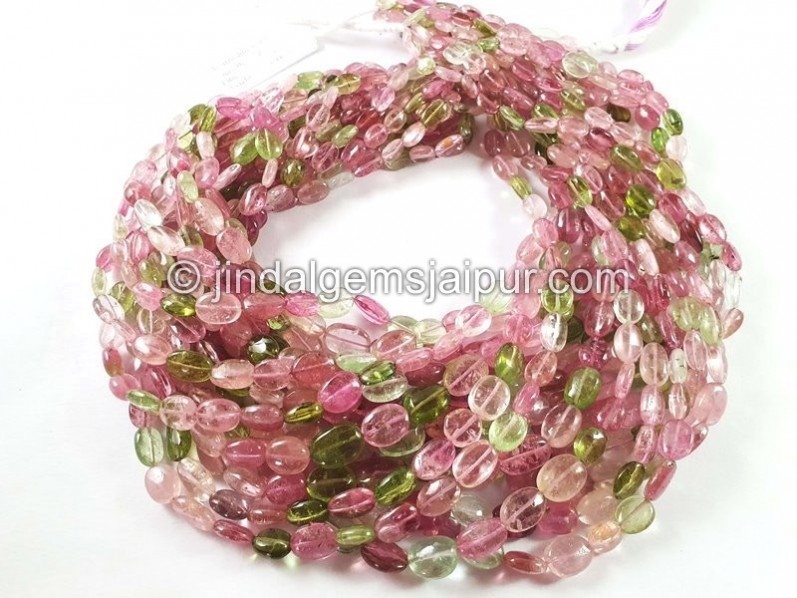 Tourmaline Smooth Oval Nugget Beads