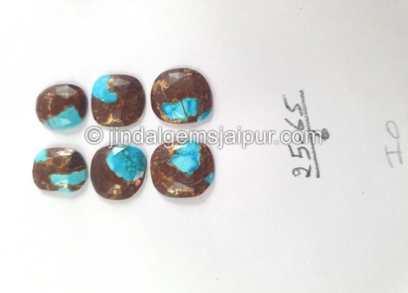 Copper Lava Mohave Turquoise Rose Cut Slices -- DETRQ243