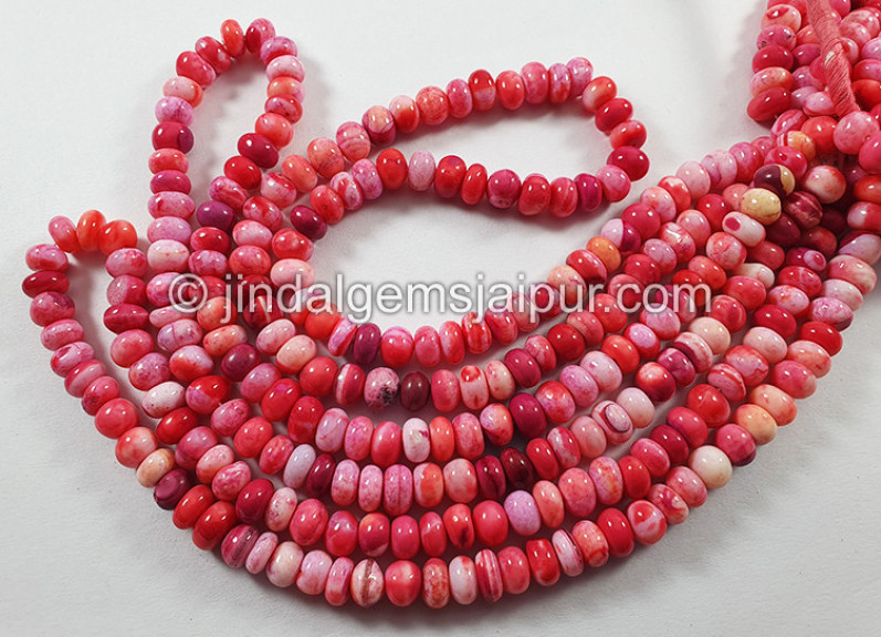 Multi Opal Smooth Roundelle Shape Beads