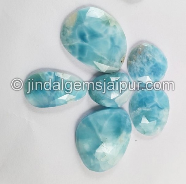Larimar Rose Cut Slices