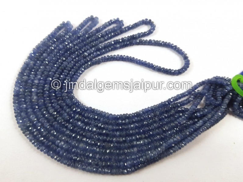 Blue Sapphire Faceted Roundelle Beads