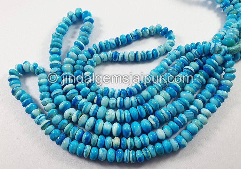 Multi Opal Smooth Roundelle Shape Beads